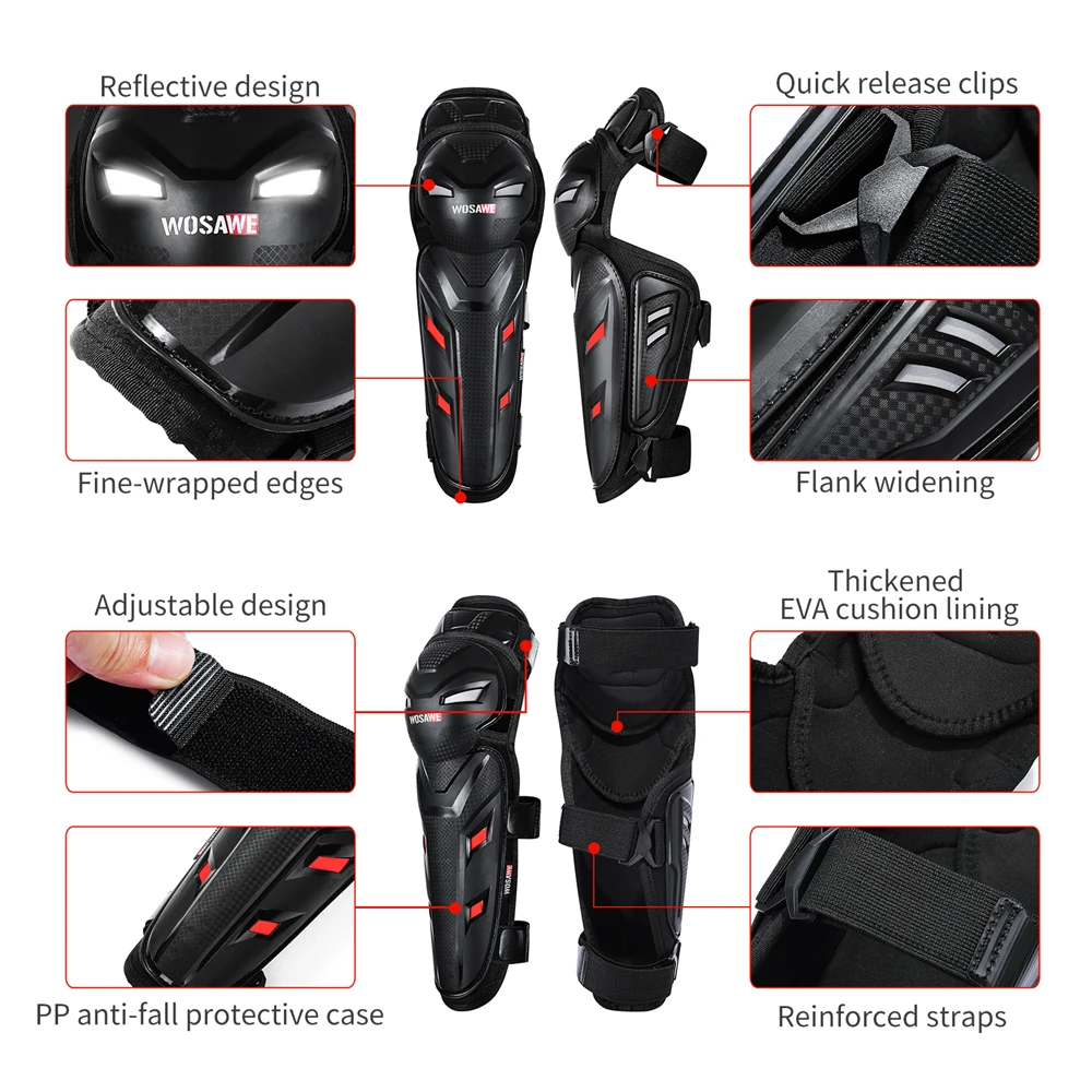 WOSAWE Motorcycle Armor Vest Knee Elbow Pads Protector Cycling Motocross Off-Road Ski Body Protective Motorcycle Jackets