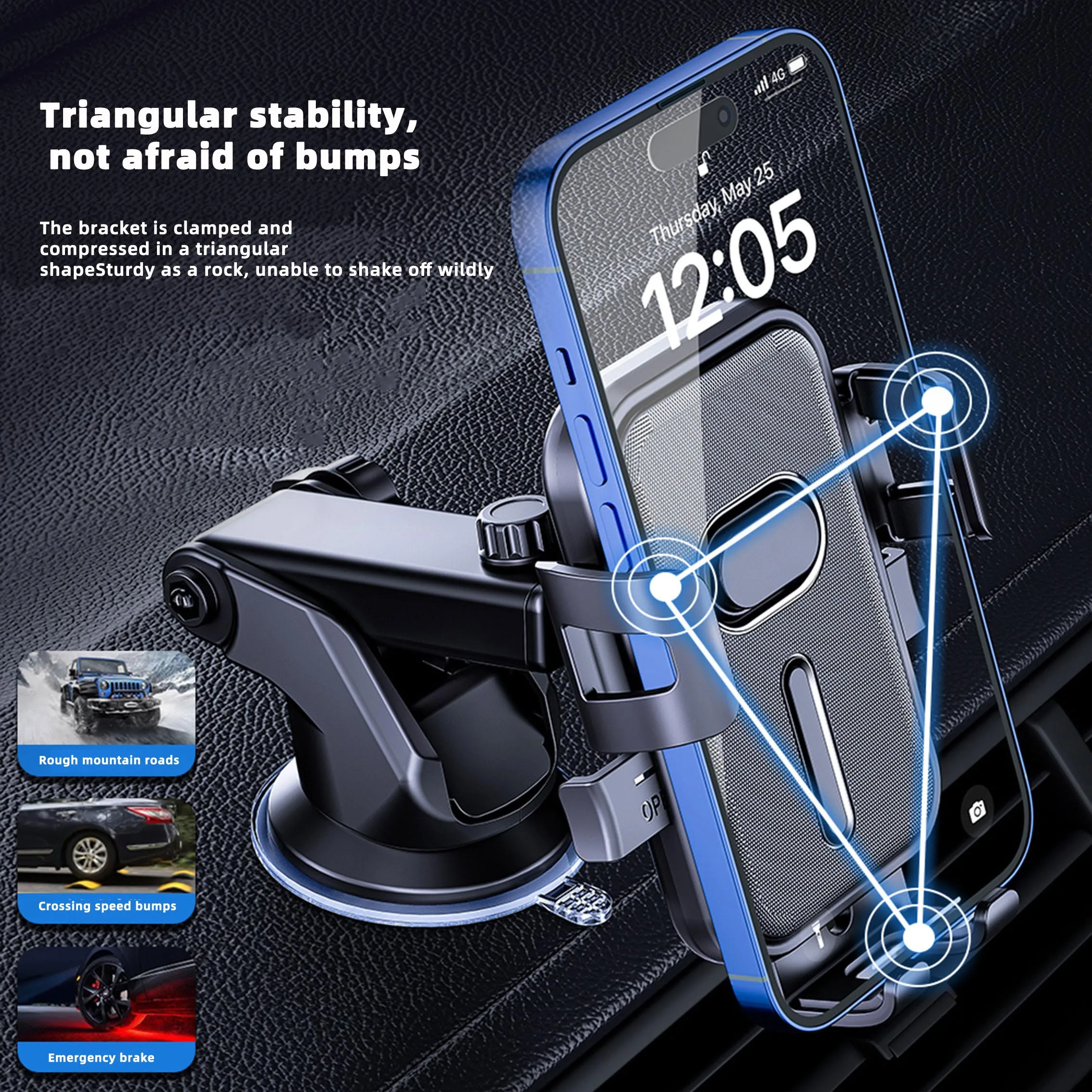 

Вакуумное автомобильное крепление для телефона 2025 года, противоскользящий автоматический зажим, 360° ° Вращение, совместимость с приборной панелью/вентом, подшипник 8 кг, подходит для автомобилей на 99% гг.