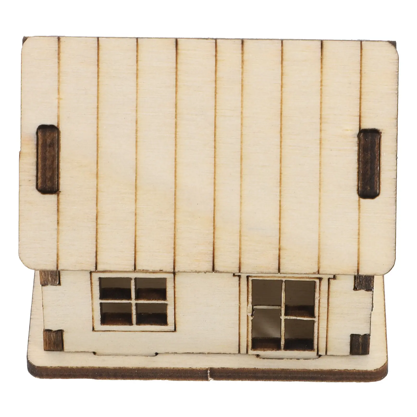 

Miniature Wooden House Kit 3D Puzzle Educational Craft for Kids Teens Adults DIY Assembling Tiny House Sand Table Decor