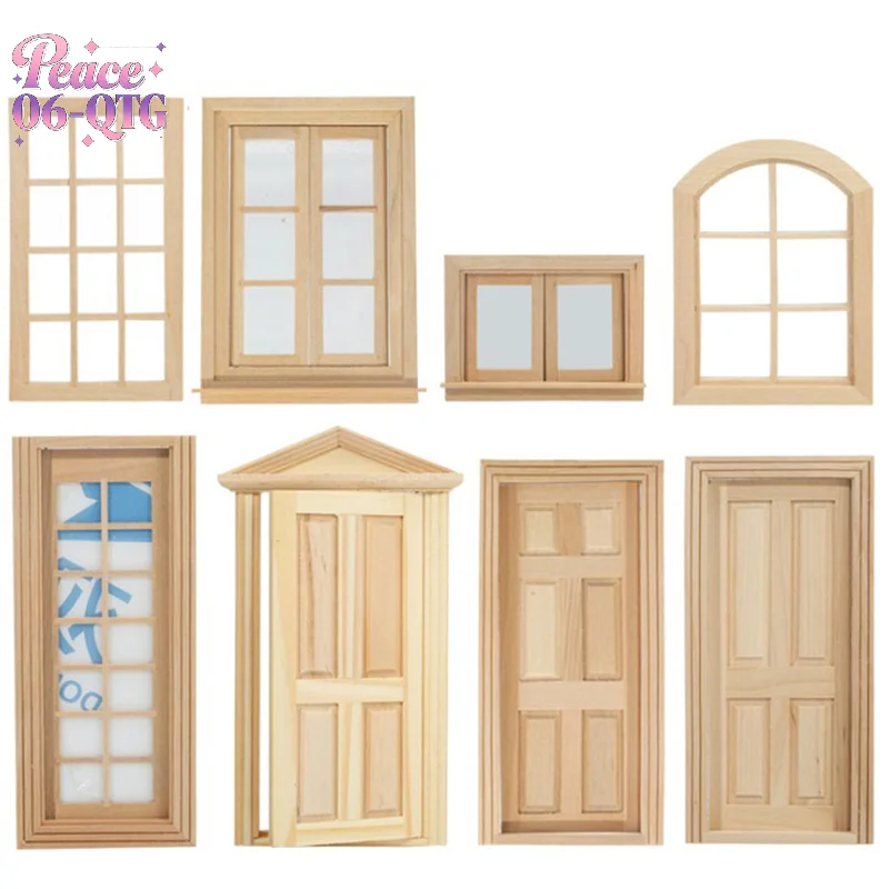 Hot Dollhouse Mini doors and windows can be painted and colored with plain materials