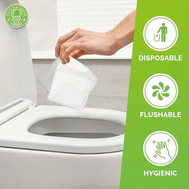 10/30/50PCS Disposable Toilet Seat Cover Portable Paper Seat Pad For Travel Public Restroom Hygiene Protection Travel Kit