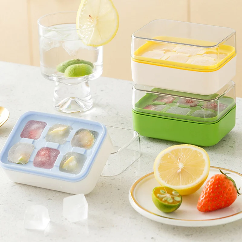 

Mini Ice Cube Trays Silicone Ice Cube Molds For Freezer With Lid Reusable Whiskey Ice Mold Cube Ice Mold Pressing Ice Block Mold