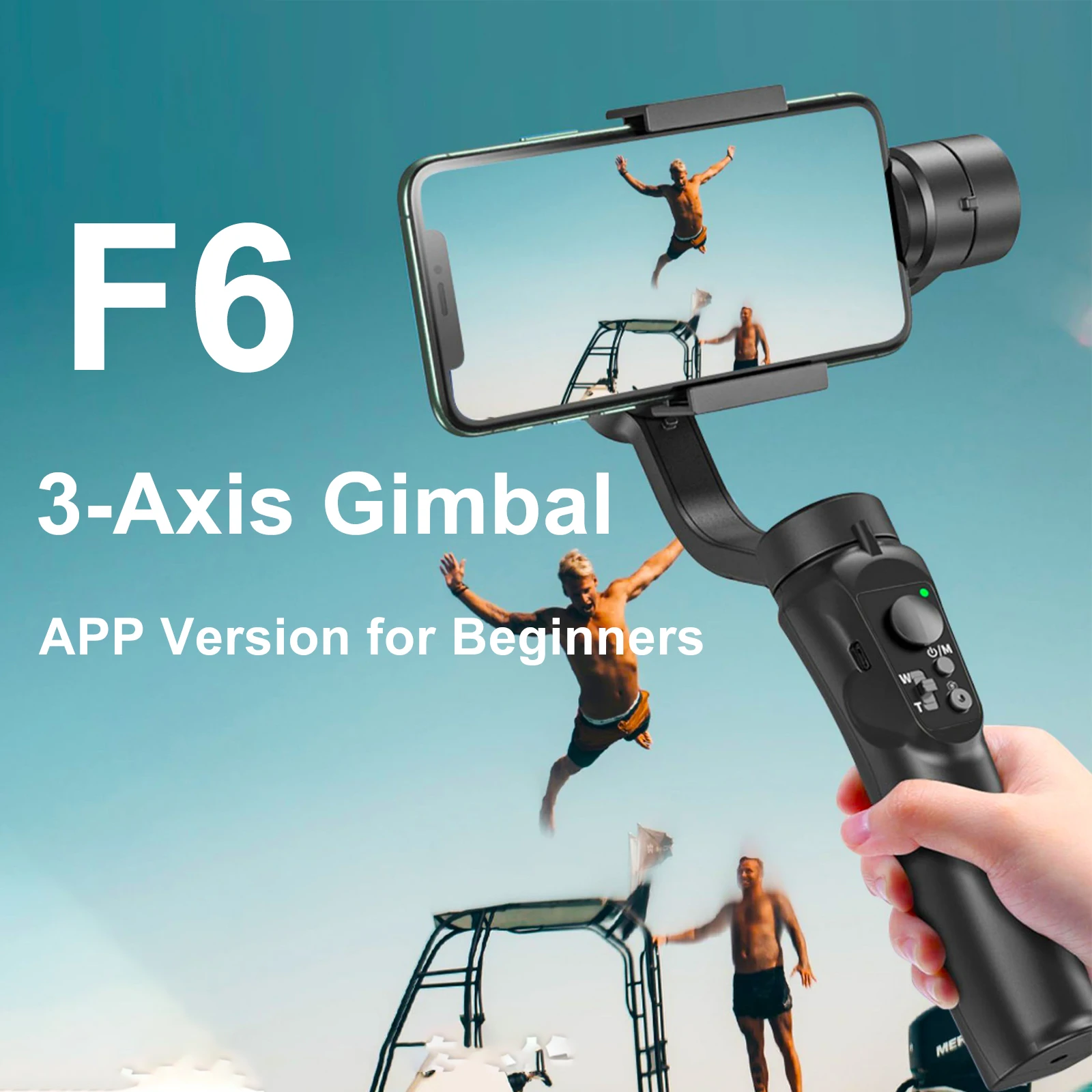 Smooth AI Smart Tracking Smartphone Handheld Gimbal 3-Axis Portable Phone Stabilizer for iPhone 14 pro max/Xiaomi/Huawei/Samsung