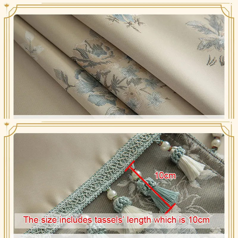 Chinese Tassels Round Table Cloth, Dining Table Fabric, Jacquard Coffee Tea Table Cover, Birthday Party Event Decor, 200cm