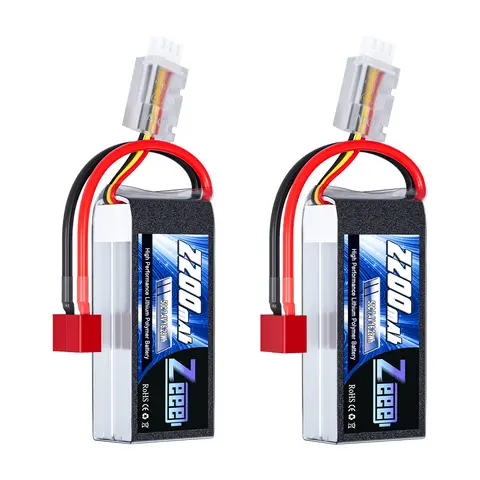 Zeee 2S 2200mAh Shorty RC Lipo Battery 7.4V 50C T/XT60 Plug Softcase RC Car Truck Buggy FPV Drone Helicopter Airplane RC Parts