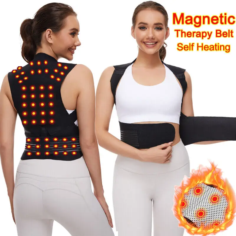 Magnetic Self Heating Belt Lumbar Lower Back Support Brace Vast Therapy Pain Relief Self-Heating Shoulder Pads