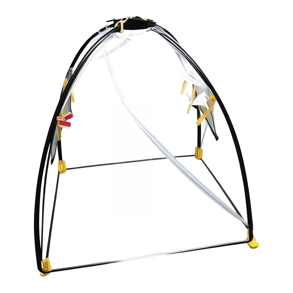Portable Small Greenhouse 56x56x56cm Semi-Transparent PE Plant Shelter With Zipper Door For Plants Growing