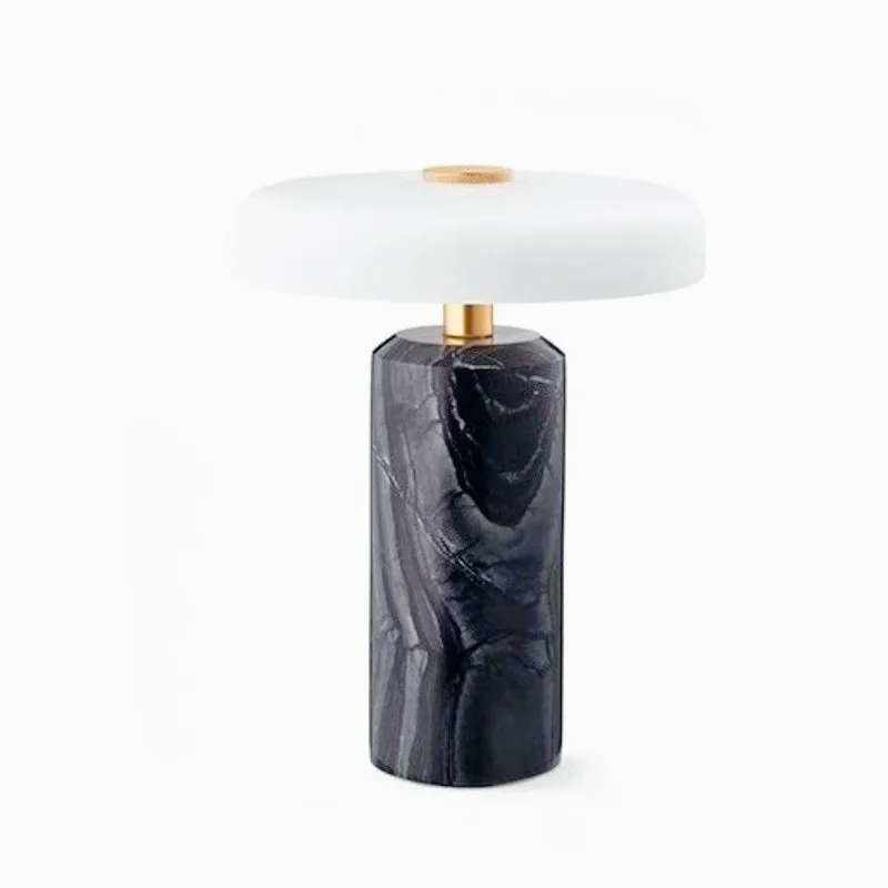 

Portable Charging Table Lamp with Touch Switch Atmosphere Decor LED Marble Desk Lights Living Room Bedroom Bedside Luxury Gift