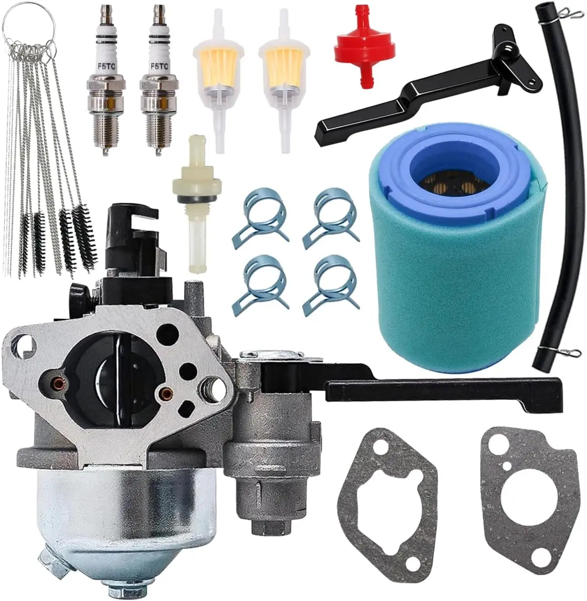 Carburador 17 853 05-S compatible con Kohler Command Pro CH395 9.5HP 277cc con filtro de aire 1708321 y prefiltro 1708315-S para Kohler 1708
