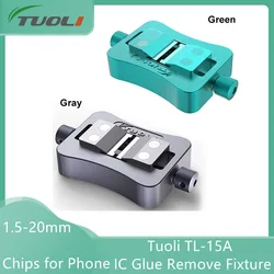 TUOLI TL-15A 범용 IC 접착제 제거 고정장치, 이중 베어링 고정장치 마더보드 지그, 메인 보드 IC 칩 제거 접착제 클램프