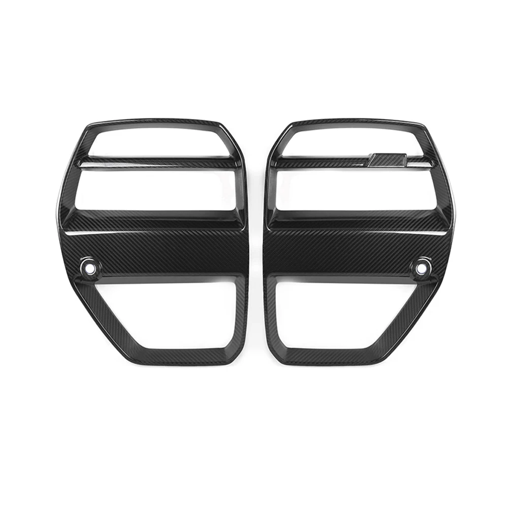 Hot selling：New Pure Dry Carbon V-Style Uto Parts Car Front Grill for  G80 G82 M3 M4 2021-2024 Front Bumper  Grille Frame Tri