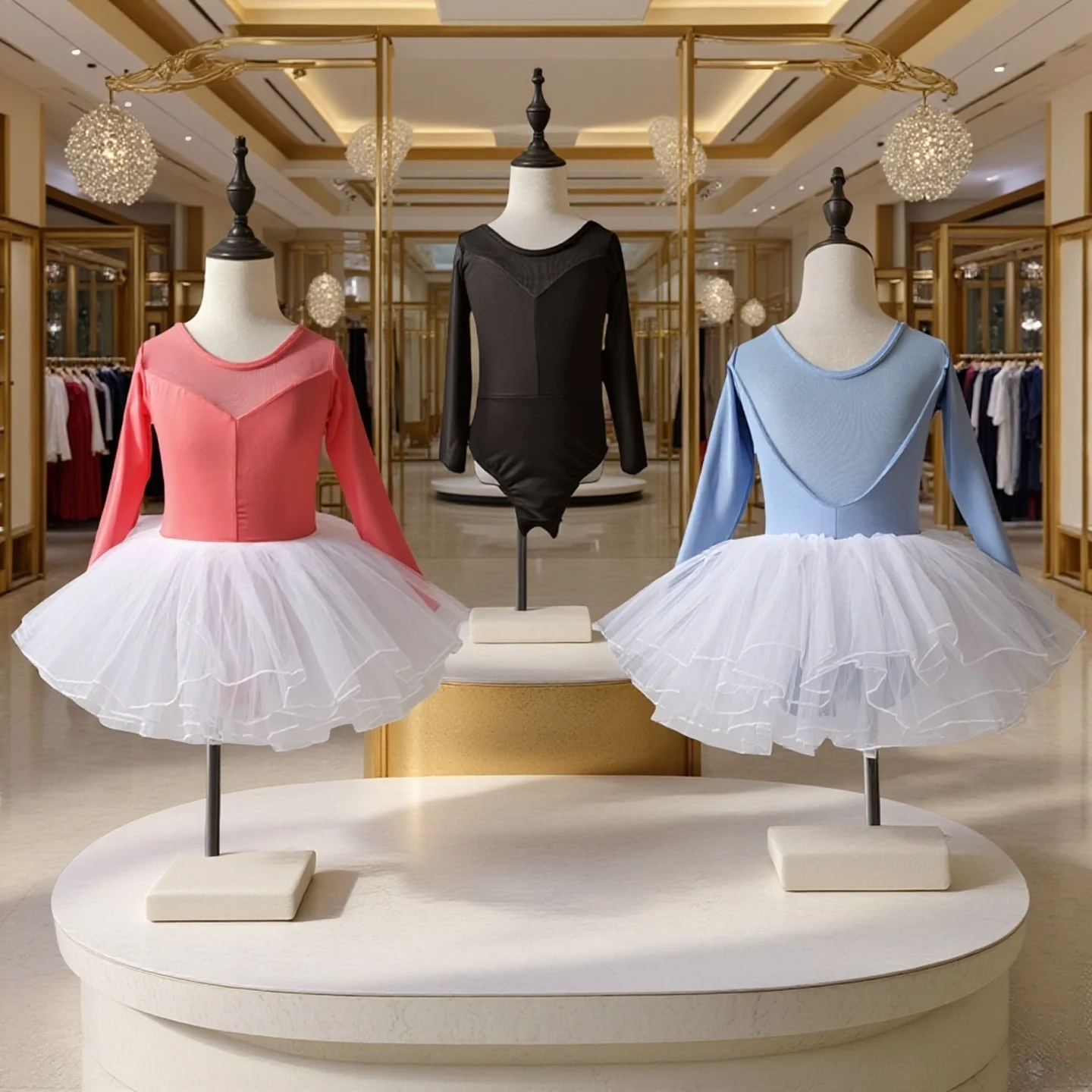 

Girls Ballet Leotards Gymnastics Long Sleeves Skirt Cotton Kids Ballet Dress Child Tutu Skirt Dancewear Dance Costume Bodysuit