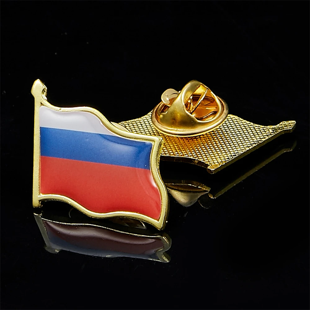 Rosyjska przypinka do klapy Flaga artystyczna Odznaki Broszka Twarda dla patriotycznych codziennych ubrań Akcesoria do wyświetlania toreb