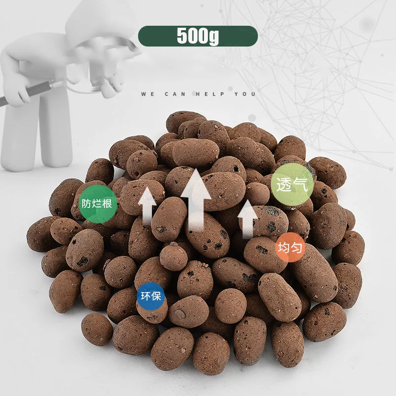 1000g/500g organicznego światła ceramicznego naturalnego kamyczki gliniane nadającego się do recyklingu podłoże uprawowe kwiaty hydroponiczne donica