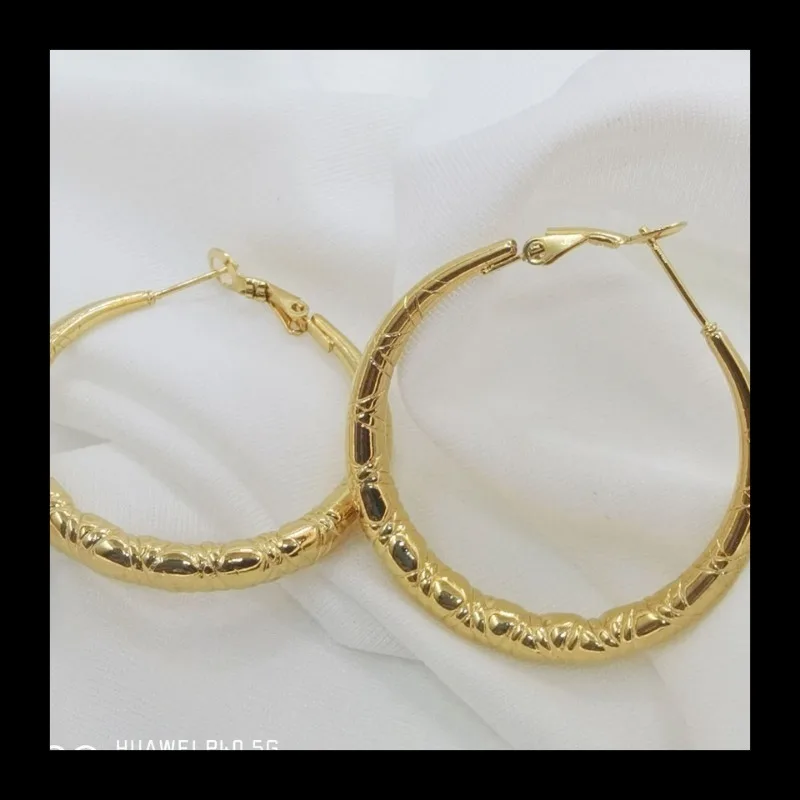 الفولاذ المقاوم للصدأ الأقراط المجوفة الجديدة الأقراط العصرية خفيفة للغاية متعددة الاستخدامات #2