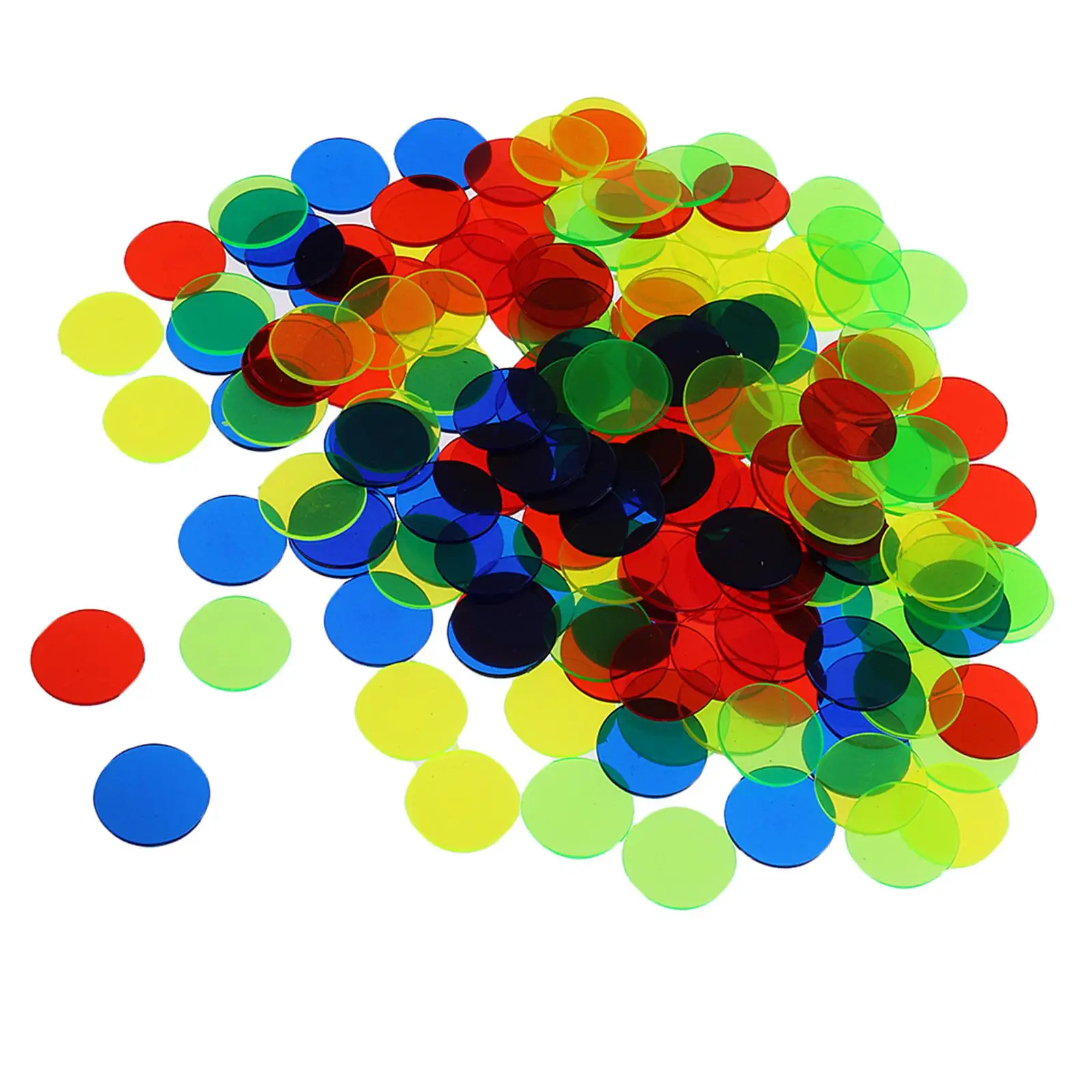 19mm Plastic Poker Game Counter Bingo Casino Chips , Mixed Color