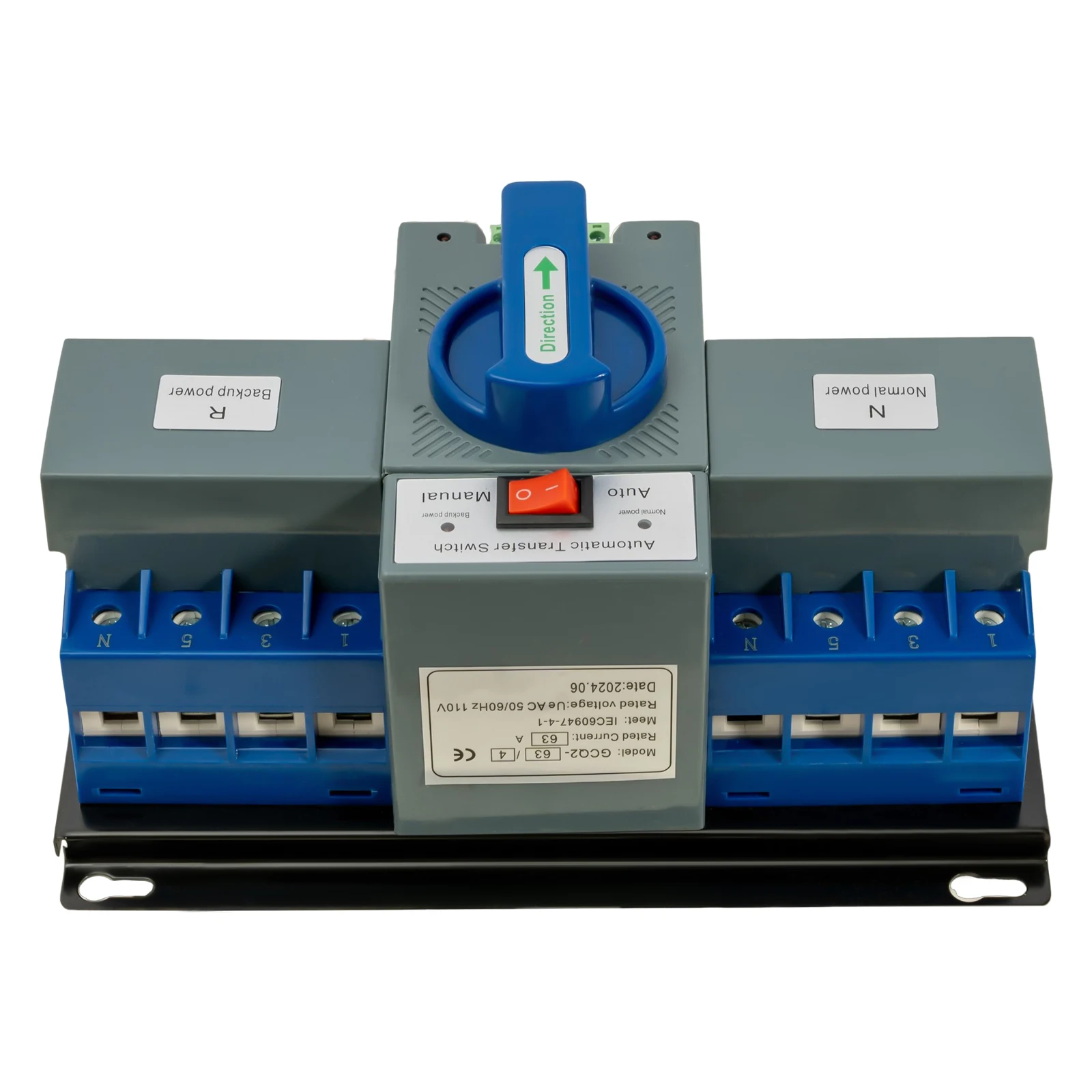 63A 4P Interruttore di trasferimento manuale automatico ATS 220V Commutatore di doppia alimentazione per generatore Home Office Alimentatore di emergenza