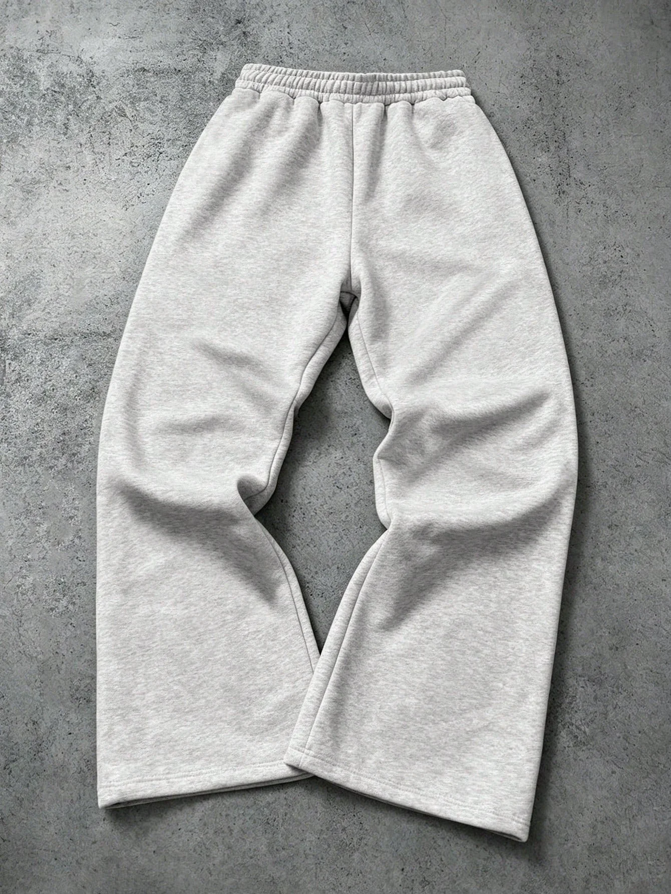 Men's Light Gray Polyester Flared Pants, Cherry Blossom and Chinese Character 2D Print, Retro Y2K Gothic, Sizes S-3XL