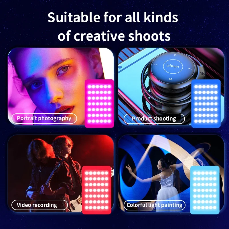 Fotografia Videocamera Illuminazione RGB Mini pannello LED bicolore per giochi per conferenze di trucco selfie Tiktok