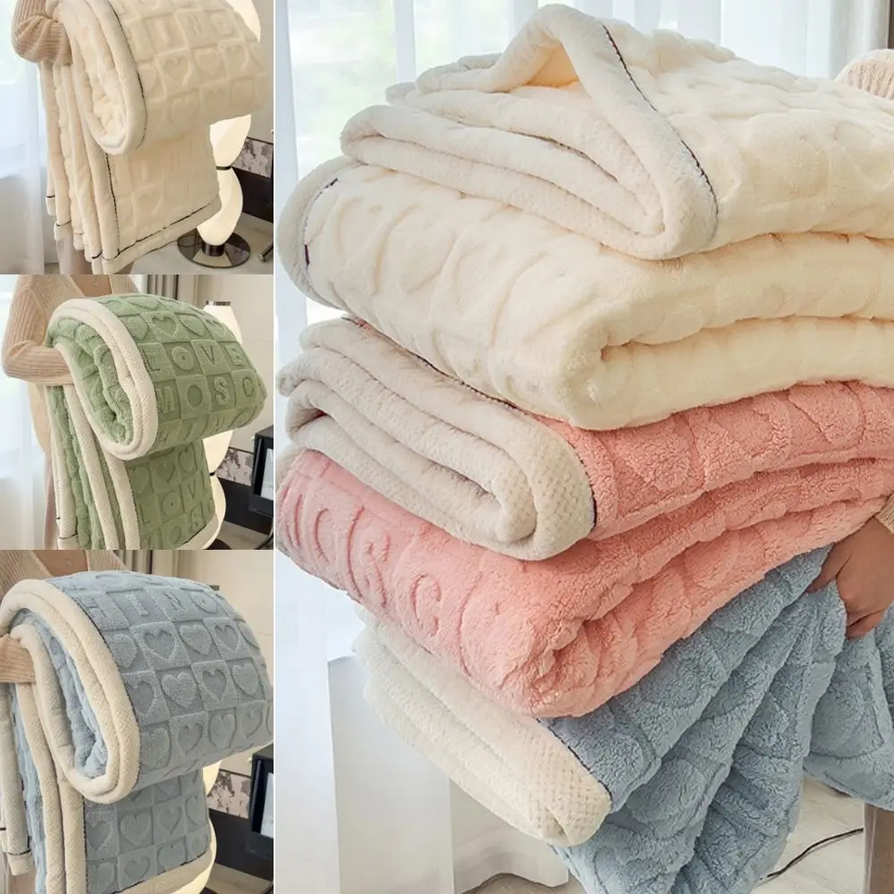 

New Fleece Thick Lamb Blanket Double Sided Warm Warm Blanket Skin-Friendly Breathable Throw Blanket Home Office