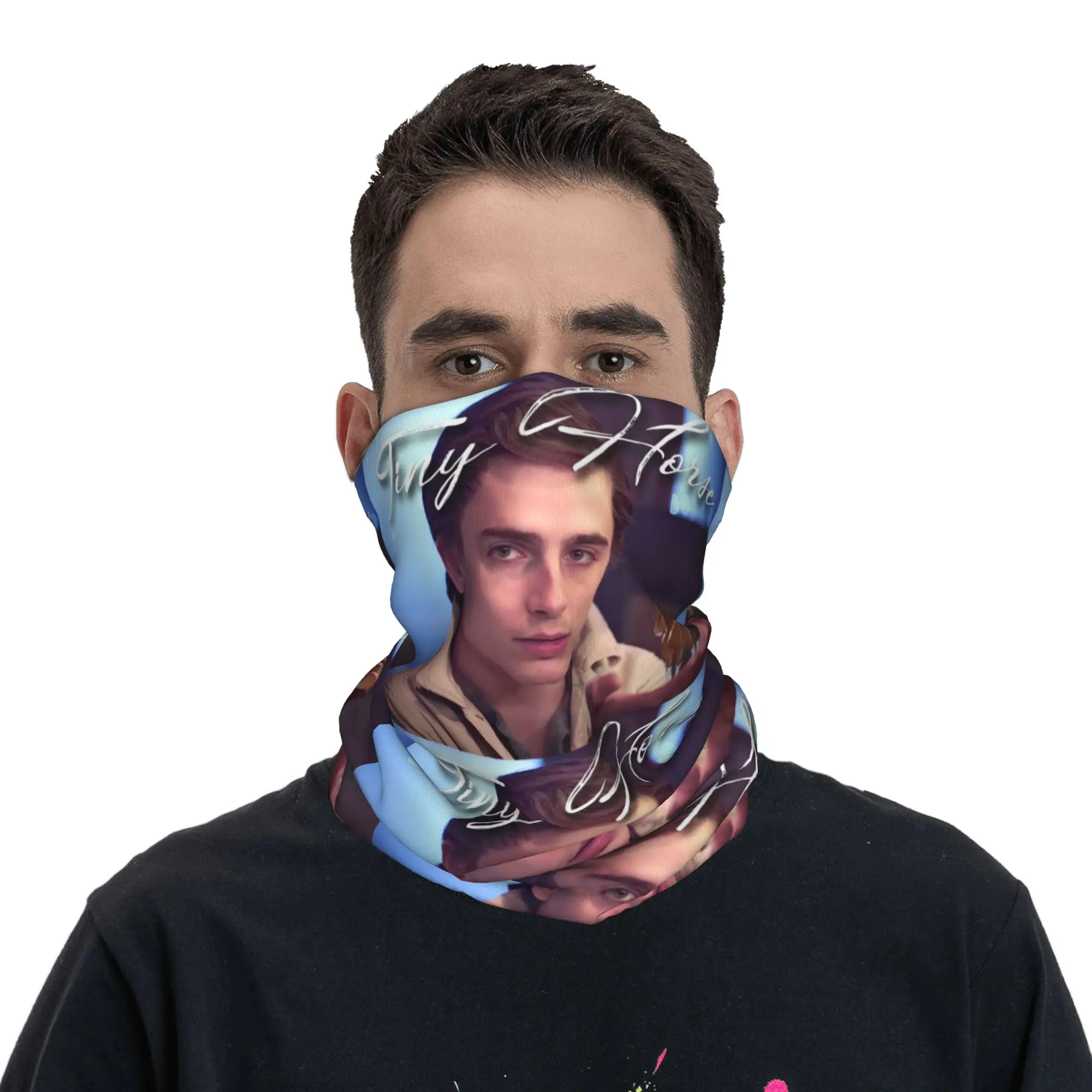 Tiny Horse Timothee Chalamet SNL  Bandana Neck Cover Printed Mask Scarf Balaclava Cycling Unisex Adult All Season