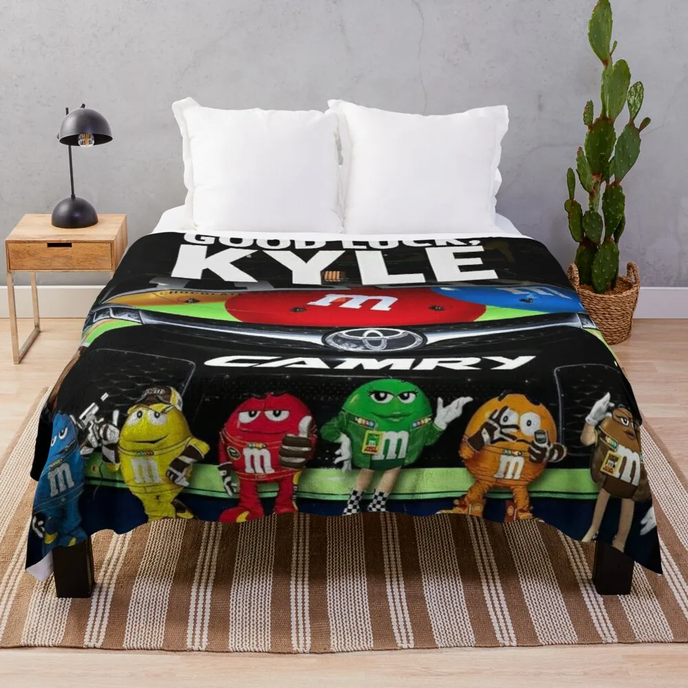 kyle busch racing Throw Blanket Bed Fashionable Blanket