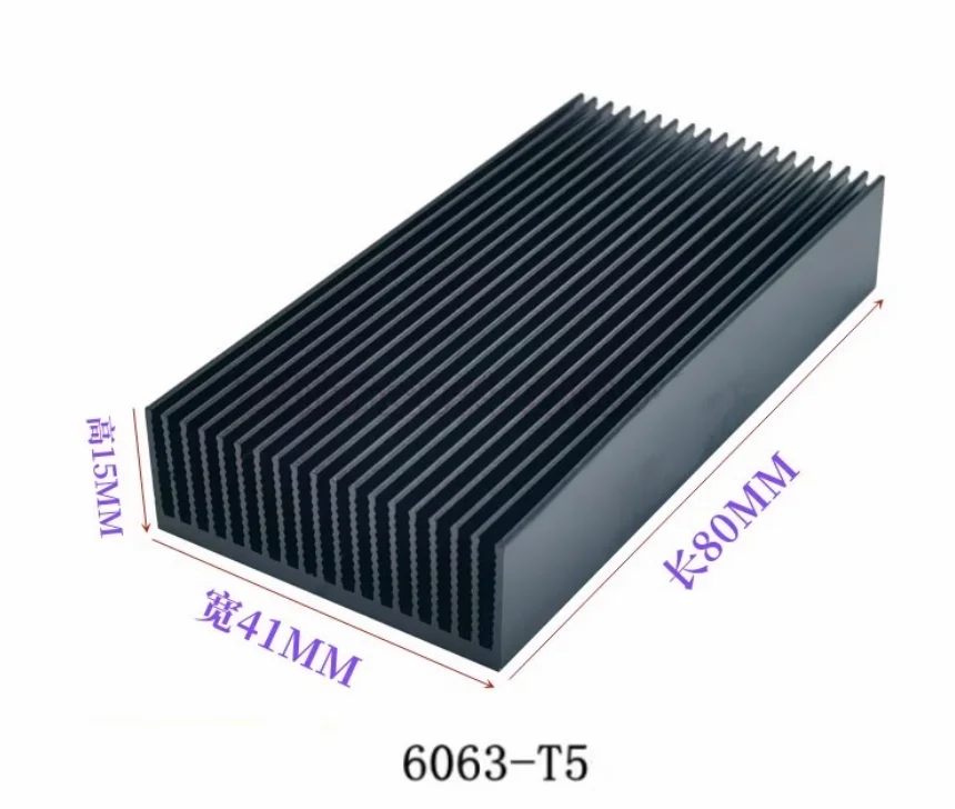 1pcs 6063-T5 Aluminum profile 80*41*15MM corrugated heat sink electronic chip mobile phone radiator new energy custom heatsink