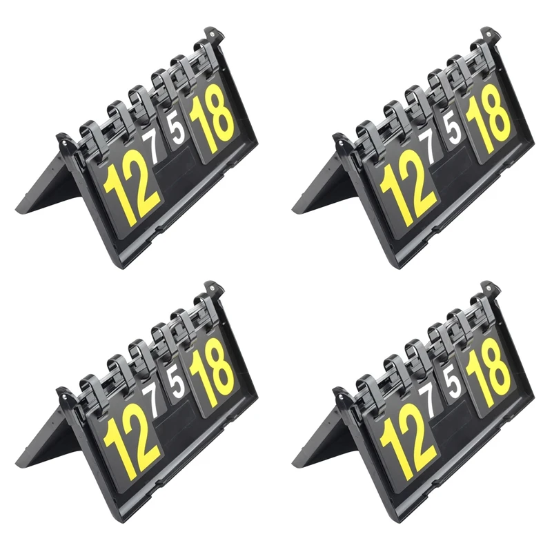 4X 4 Digit Score Board Basketball Football Volleyball Sport Table Tennis Scoreboard Waterproof Scoreboard