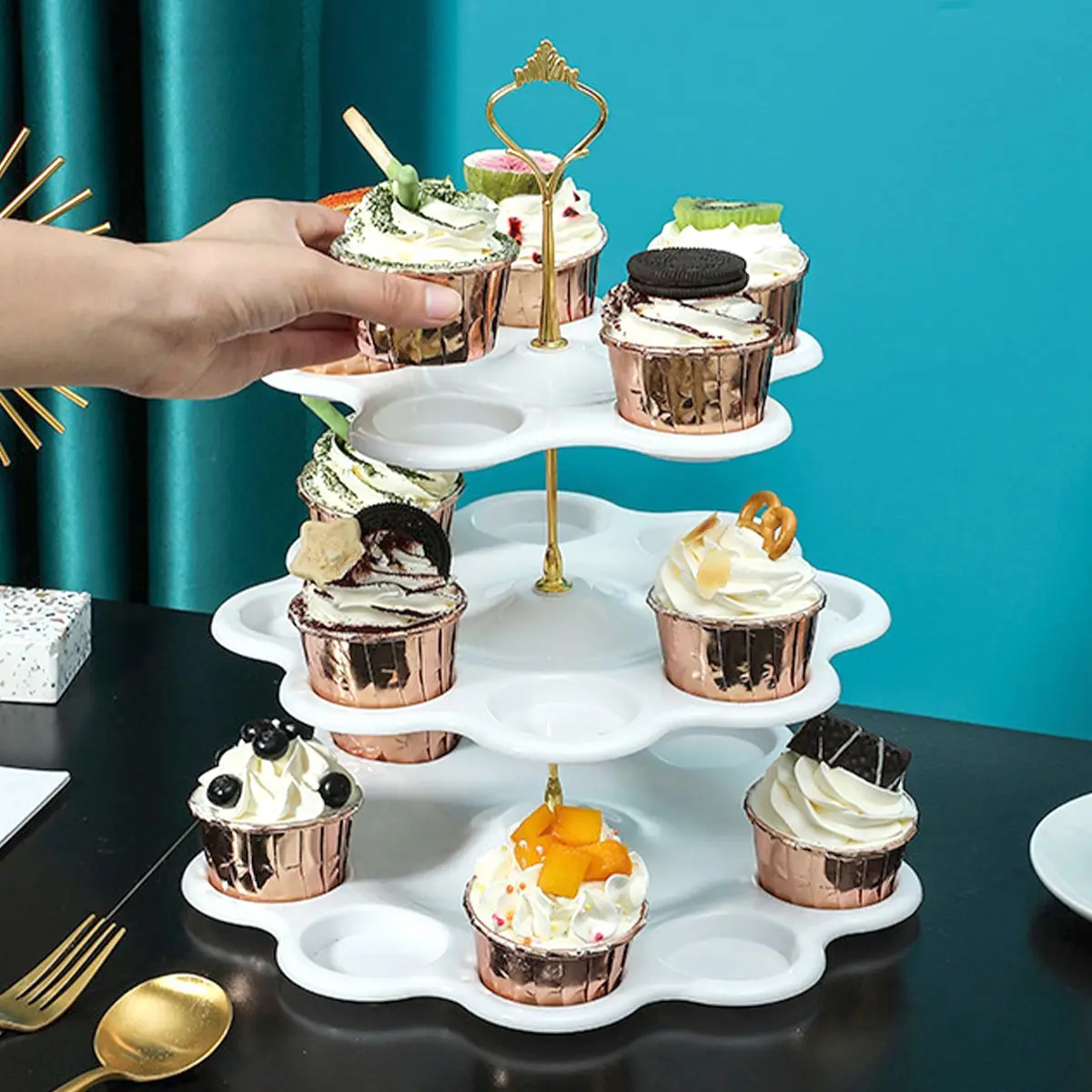 Detachable Cake Stand European Style 2/3 Tier Pastry Cupcake Fruit Plate Serving Dessert Holder Wedding Party Home Decor