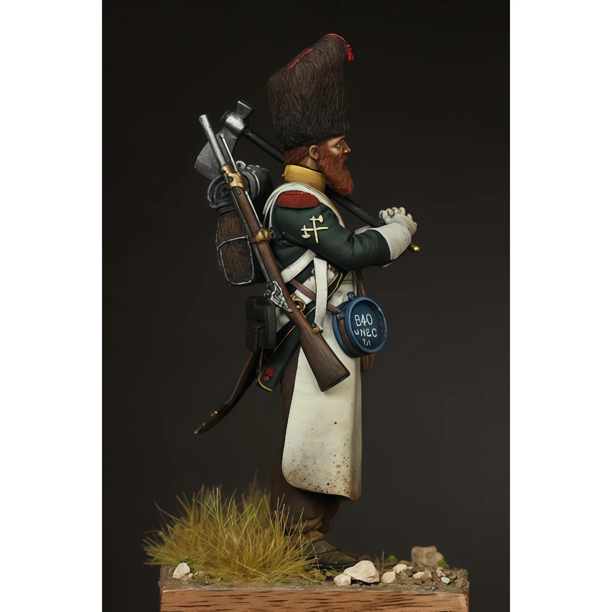 54mm resin unpainted model kit, military theme, Irish Legion Engineers unassembled and unpainted GK