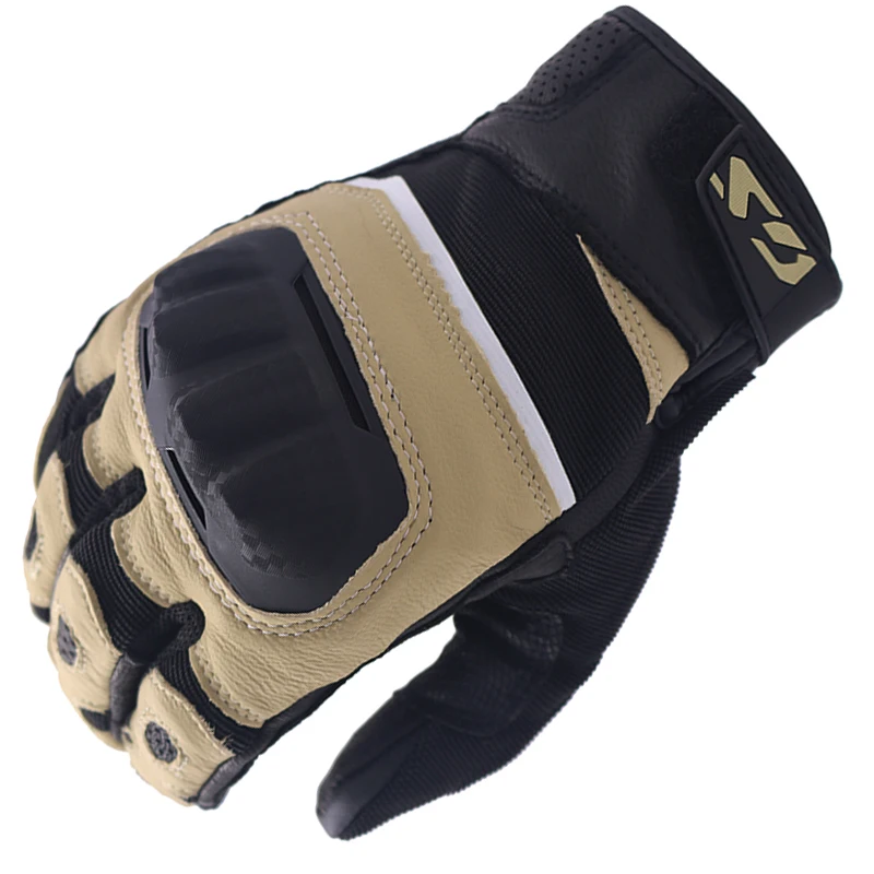 Summer Motorcycle Gloves Breathable Full Finger Motorbike Gloves Motocross Off-Road Rally GS Leather Gloves For BMW Motorrad
