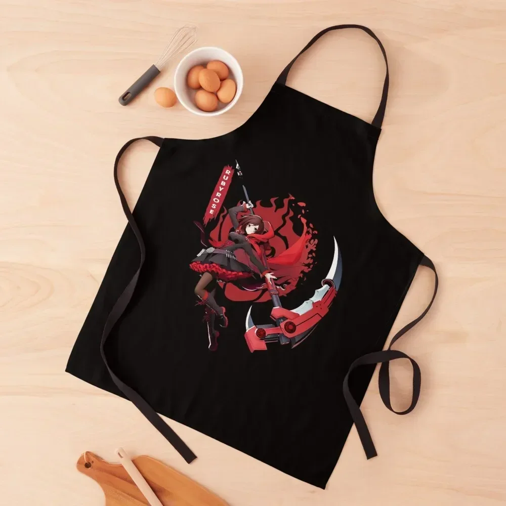 

Ruby rose anime character pretty Apron Smock for hairdressing women's kitchens Apron