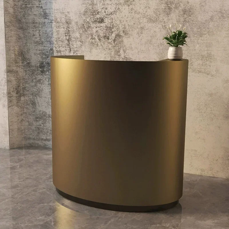 *G~ n Grade Industrial Reception Desk Commercial Rotating Reception Counter Vintage Beauty Banco Reception Front Desk Furniture