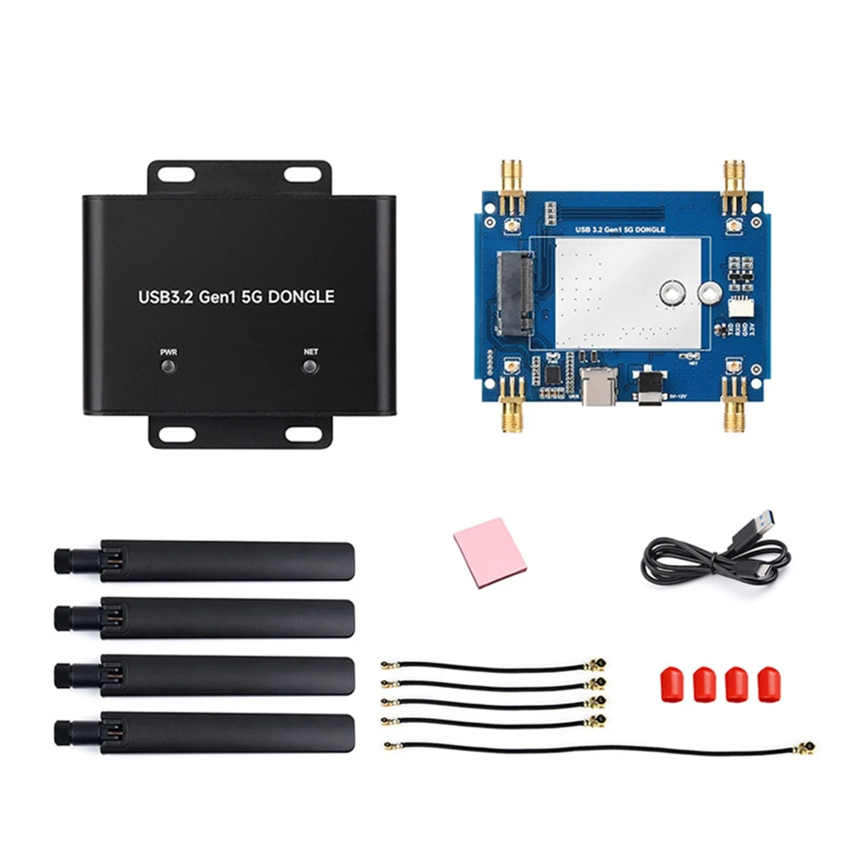 A003 Usb3.2 Gen1 5G Communication Expansion Board with Case Supports for Simcom/ M.2 Module for 3042/3052