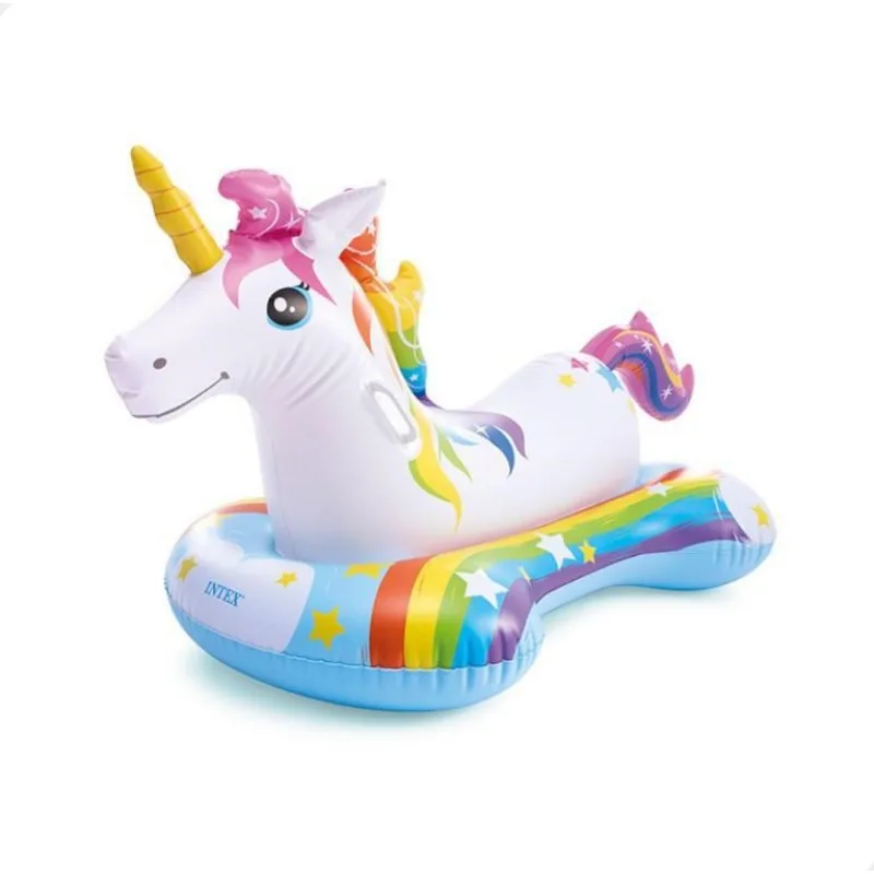Balas de animales de unicornio, juguete para Fiesta EN LA Piscina, viajes en la playa, juego en el patio trasero, flotadores inflables listos para fiestas, diversión familiar