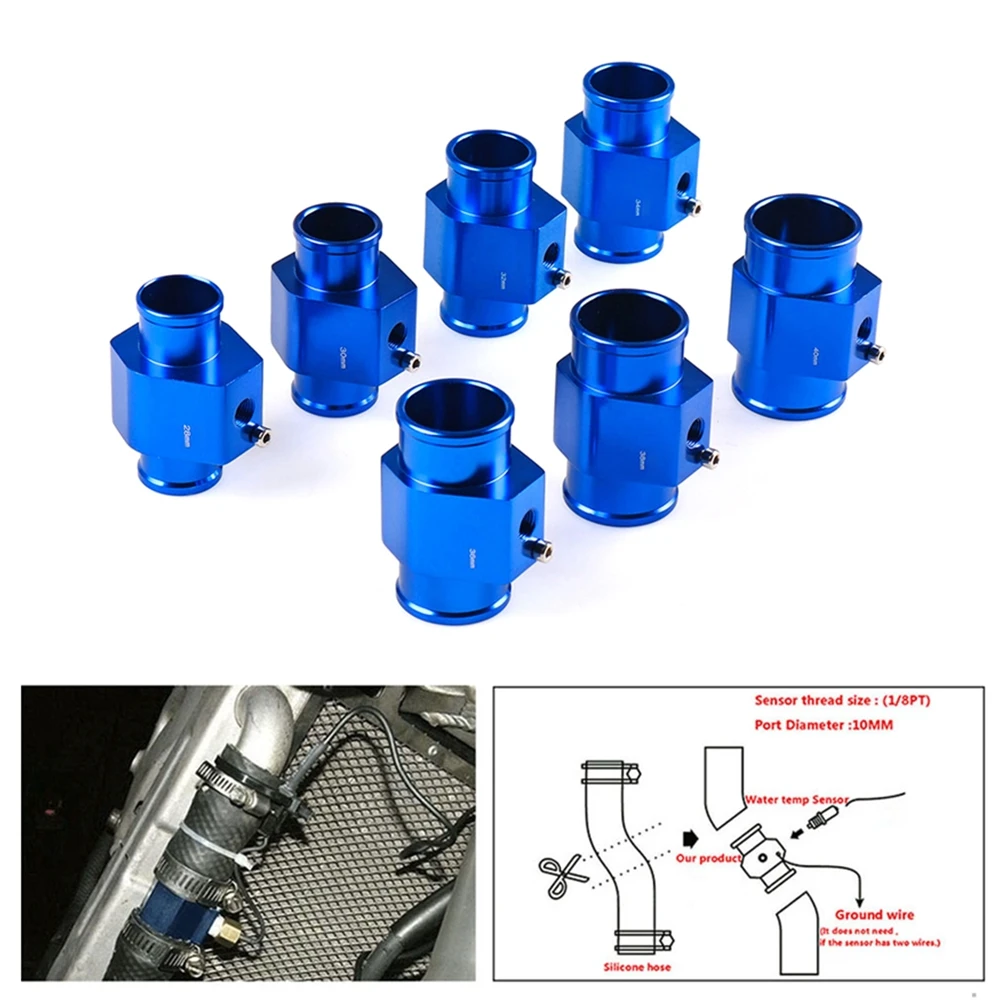 52mm Car Water Temperature Gauge 40~140 ℃ With 1/8NPT Water Temp Sensor Water Temp Joint Pipe Sensor Adapter 26~40mm Car Meter