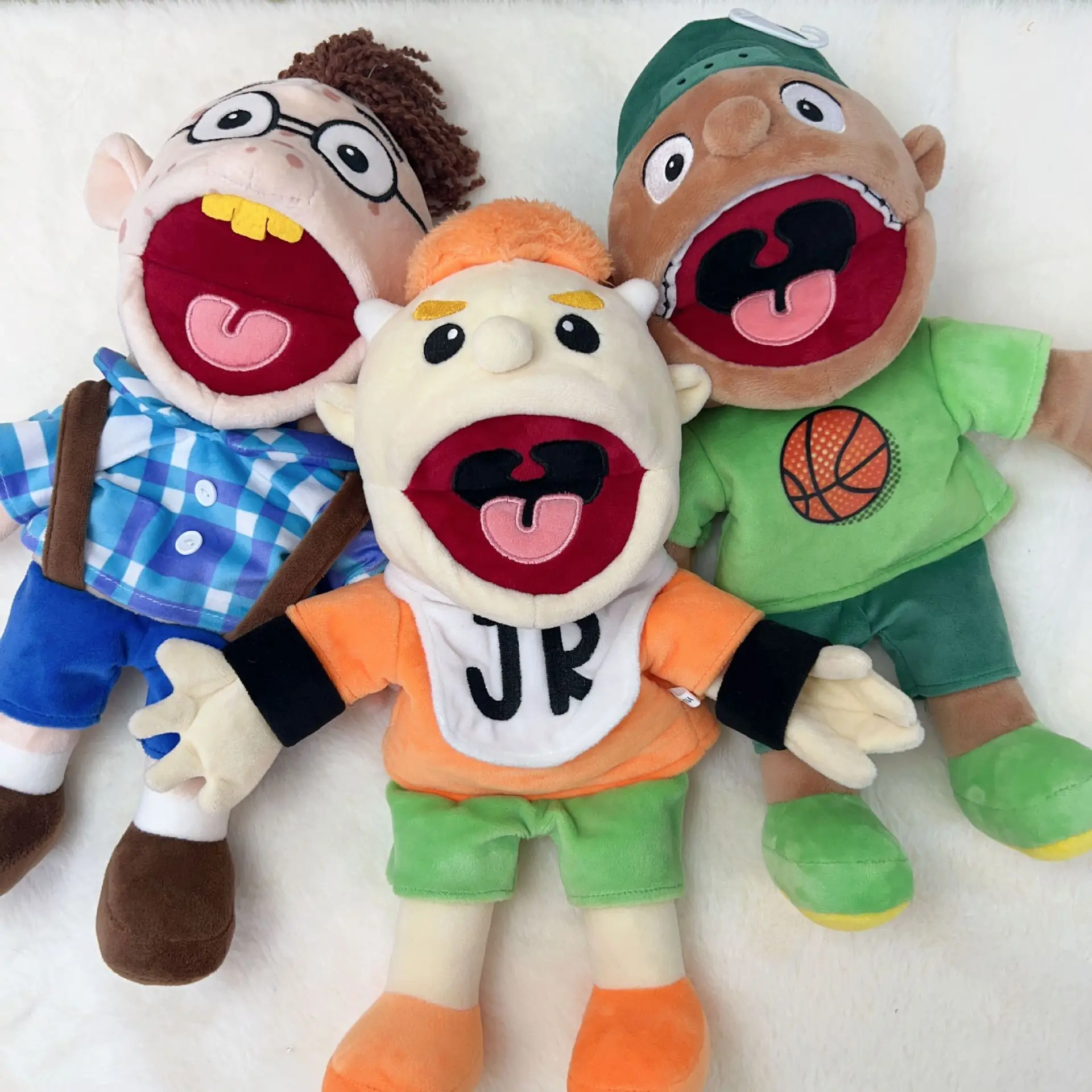 Jeffy Handpop Full Body 19.69IN Gevuld Beeldje Speelgoed Zachte Marionet Pluche Muppet Speelgoed Verjaardag Kindercadeau Geschikt voor Rollenspel