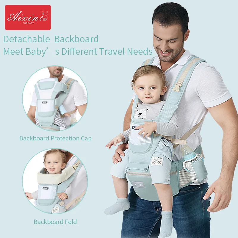 Ergonomic Baby Carrier Infant Baby Hipseat Carrier Front Facing Ergonomic Kangaroo Baby Wrap Sling for Baby Travel