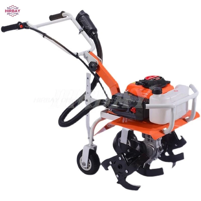 Micro Tiller Gasoline Brush Cutter Walking Tractor Multi-function Agricultural machinery Gardening Tools Soil Loosening Weeding