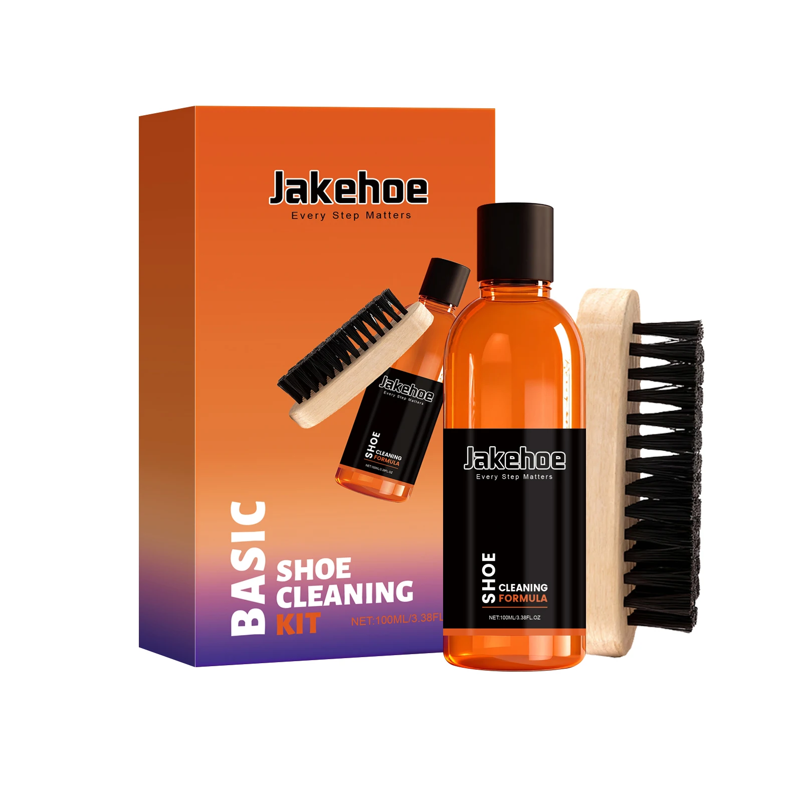 

Gentle Shoe Cleaner Kit for Sneakers & Leather - Safe Brush & Foam, Removes Stains from Upper, Daily Care for White Shoes