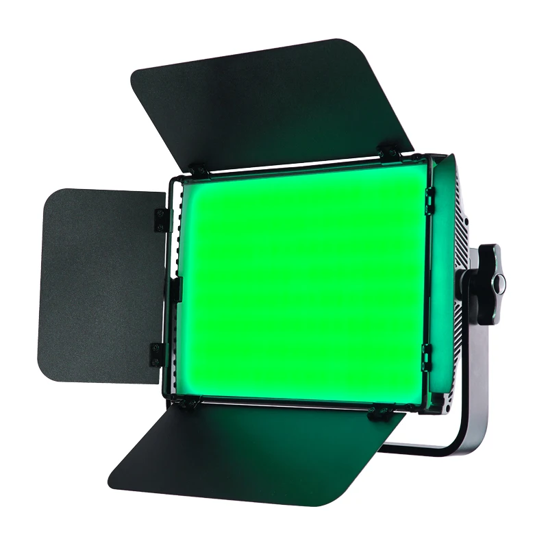 Photography Lighting Kit RA96 RGB Video Lighting RGB LED Video Light with Bardoor for Tiktok YouTube Gaming Zoom Video Recording