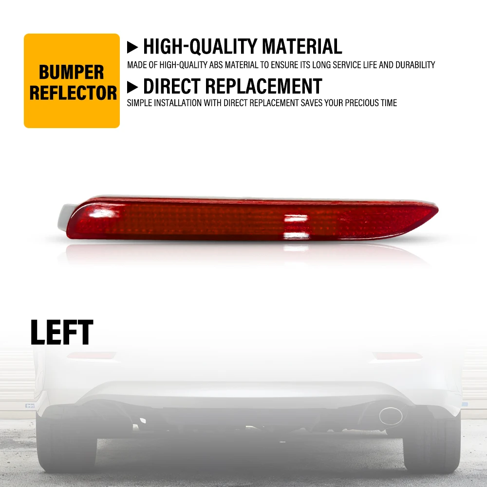 

Car Side Rear Bumper Reflector Left Side For Toyota Wish Venza Allion RAV4 Lexus GX RX Red Lens Taillight Warning Signal Lamps