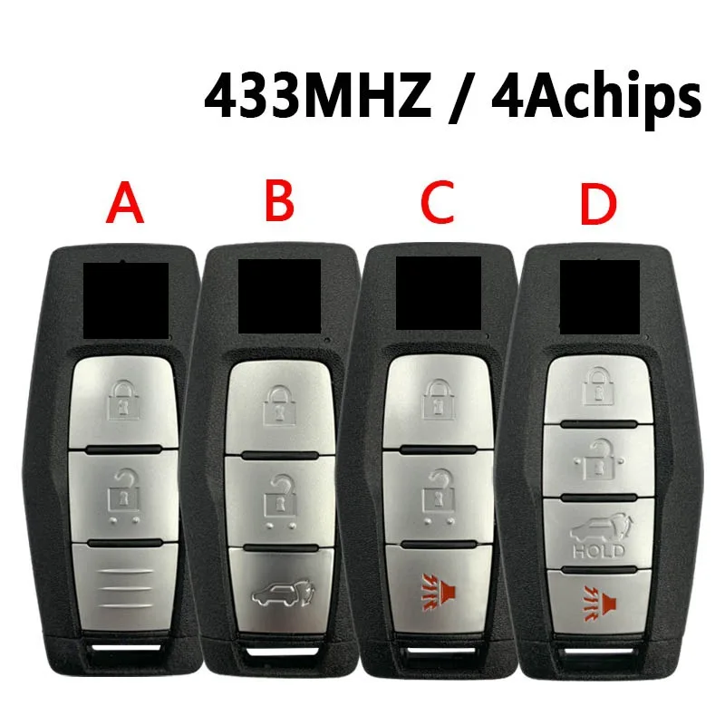 

DIYKEY for Mitsubishi Outlander 2022 2023 2024 433MHz 4A Smart Remote Car Key Fob 2/ 3 /4 Buttons KR5MTXN1 S180145502 S180145500
