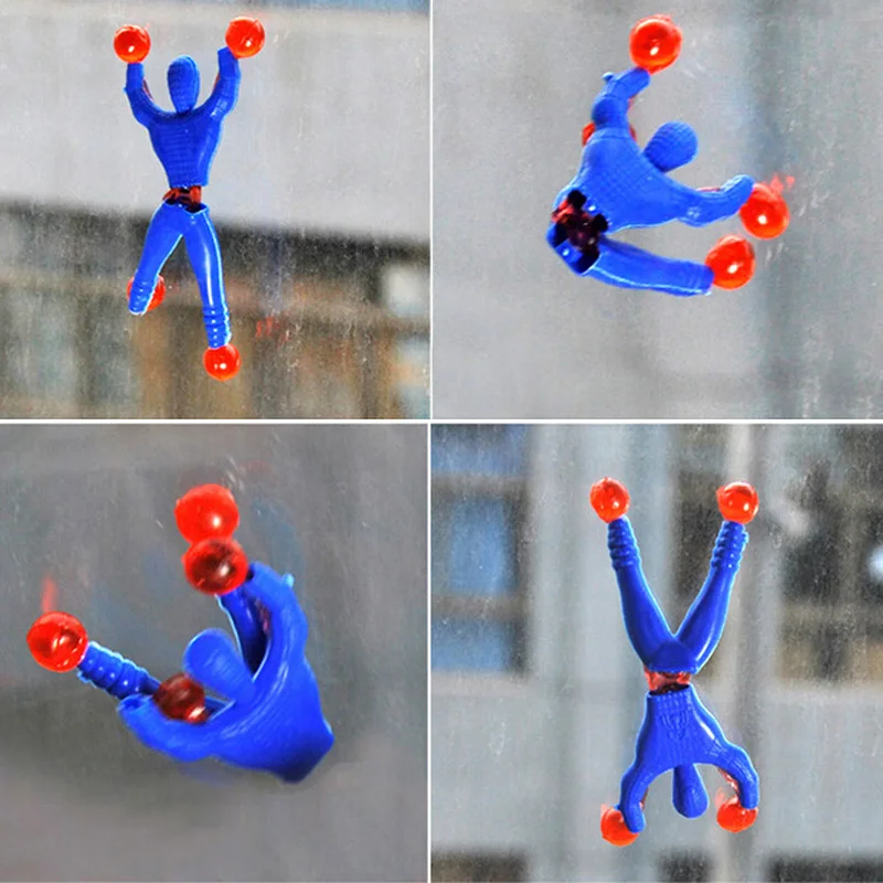 50/100Pcs Funny Sticky Wall Climbing Men Toys Multicolore Plastic Climbing Flip Man Attractive Classic Christmas Gifts for Kids