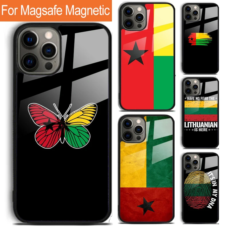 

Guinea Bissau Flag Phone Case For iPhone 17 Air 16 15 14 12 Pro Max Plus Magsafe Magnetic Wireless Charging Cover