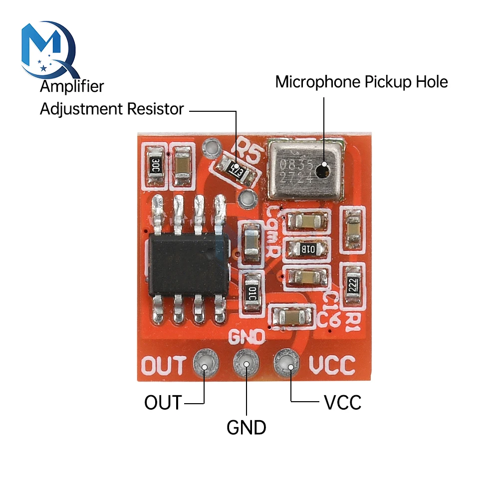 실리콘 마이크 앰프 모듈 디지털 마이크 픽업 프리앰프, 조정 가능한 DC 3-6V, TDA1308, 5 개 1 개