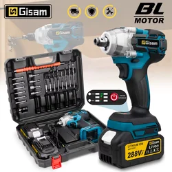 320N.M Torque Brushless Electric Impact Wrench 1/2 Inch Cordless Electric Wrench Screwdriver Power Tools For Makita 18V Battery