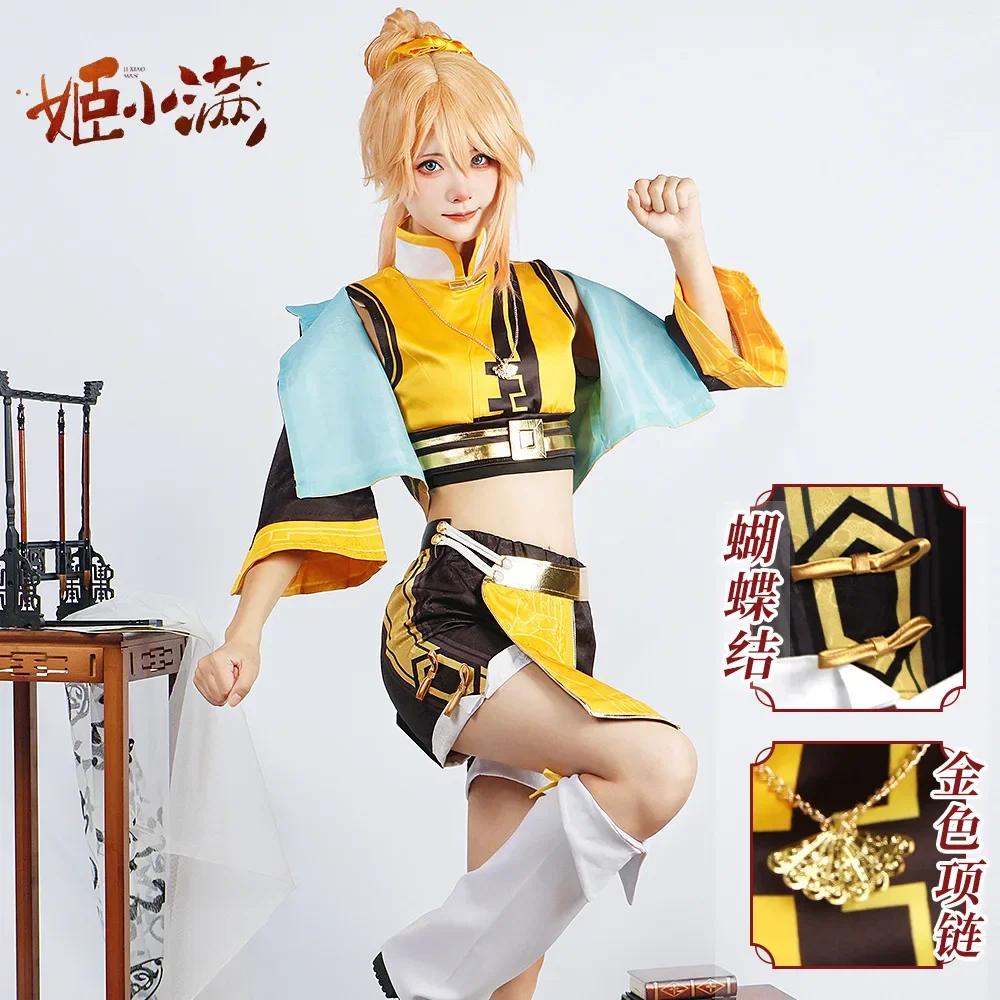 Gioco Honor of Kings King of Glory JiXiaoman Costume Cosplay Parrucca Uniforme Abito da festa di Halloween per donna Comic Con Abbigliamento Anime
