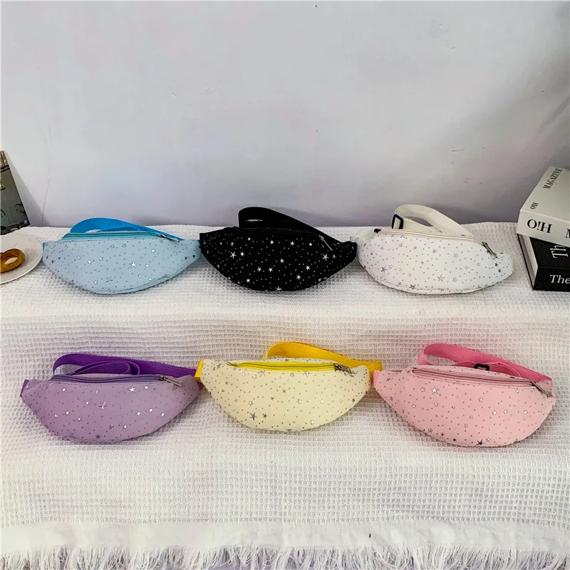 Star Nylon Small Crossbody Bag - Shoulder Bag with Light and Simple Design, Multi-functional Print Waist Bag