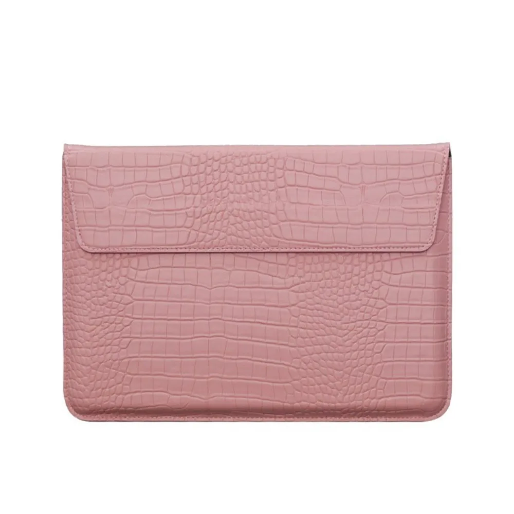 Simple Magnetic Closure 13inch Laptop Bags Envelope Design Bracket Laptop Sleeve Pouch Waterproof Leather Notebook Sleeve Travel